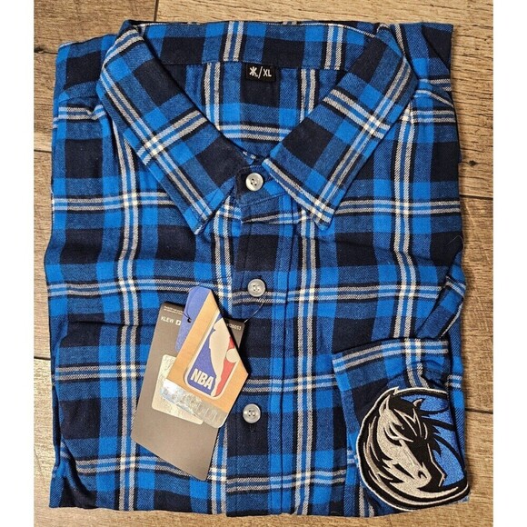 FOCO (NEW) Dallas Mavericks NBA Mens Wordmark Flannel Shirt Size XL - Picture 3 of 5